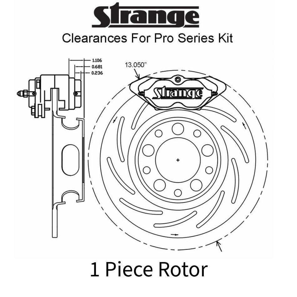 Strange 82-02 F-Body Pro Series Rear Brakes - B1718WC